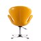 Manhattan Comfort Raspberry Faux Leather Adjustable Swivel Chair in Yellow and Polished Chrome, PK2 2-AC038-YL - alternate 5